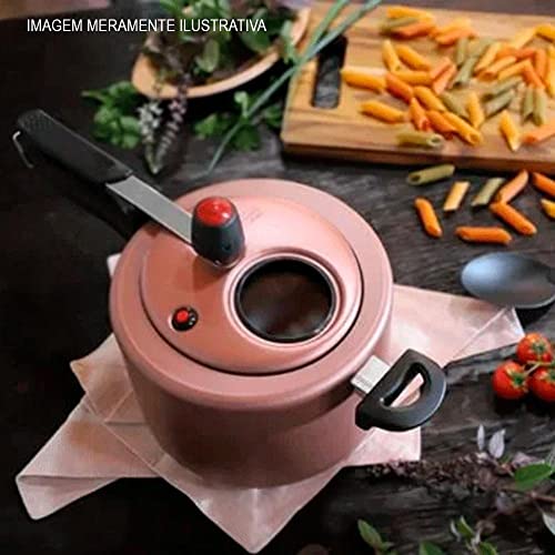 Panela de pressão 4,5 litros com visor de vidro na tampa Mta - Rosa - 4,5 litros