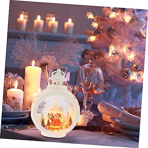 Levemolo 2Pcs Enfeites Para Casa Decoração LED Ornamento Brilhante Sala Noite Boneco De Neve Globo L