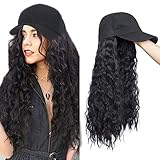 ❤【Cantidad de la Peluca】: Peso--290g, Longitud--45cm(18 Pulgadas), Textura--Rizado/Ondulado(Corn Wave), Color--Negro Intenso