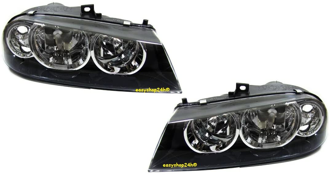 Set Fari Proiettori Anteriori Destro e Sinistro per Alfa 156 2003-2006 con Regolazione Elettrica H1 H7
