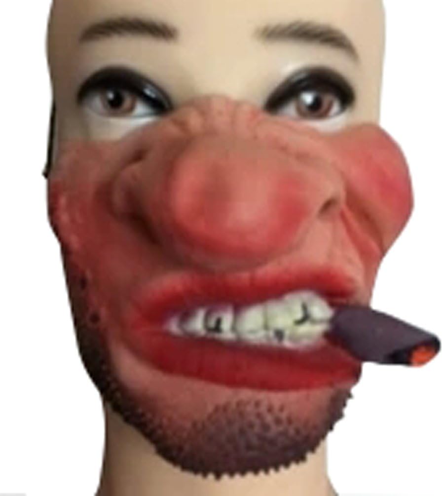 New Sale Halloween Funny Spoof Performance Of Latex Half Face Masks-Beard Face