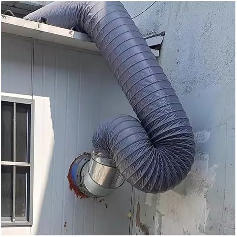 High-Temperature Exhaust Hose - Durable Nylon Fabric for Optimal Airflow, Perfect for Ventilation Ducts & Exhaust Fans, Heat-Resistant, Flexible, Heavy-Duty Design