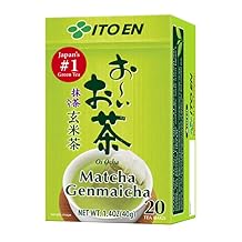 Ito En Oi Ocha Genmaicha Tea, 20-Count, 1.8 Ounce Boxes Pack of 4