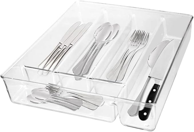 Organizador Porta Talher Cozinha Gaveta Divisória Multiuso