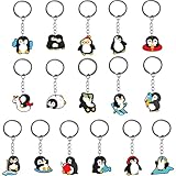 MXYZQDE 16 Stück Pinguin Schlüsselanhänger,Pinguin Geschenk,Schlüsselanhänger Pinguin,Für Schlüssel, Rucksack Und Tasche, Das Perfekte Geschenk Für Pinguinliebhaber Und Tierliebhaber