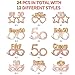 Guiruiy 24PCS 50th Birthday Paper Eyeglasses Decorations for Women, Pink Rose Gold Happy 50th Birthday Eyeglasses Party Supplies, Funny Fifty Year Old Birthday Glasses Photo Props Decor