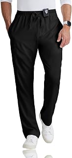BARCO Grey's Anatomy Scrubs - Evan Scrub Pant for Men, Elastic Waist with Zip Fly, Straight Leg Men's Scrub Pant