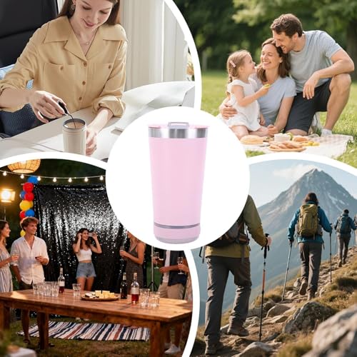 Vaso altavoz inalámbrico térmico de 473 ml para café y bebidas frías 5