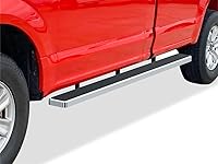 Vista 16 de APS Estribos de 5 pulgadas negros compatibles con Ford F-150 Regular Cab 2015-2026 y F-250 / F-350 Super Duty 2017-2026 de acero inoxidable