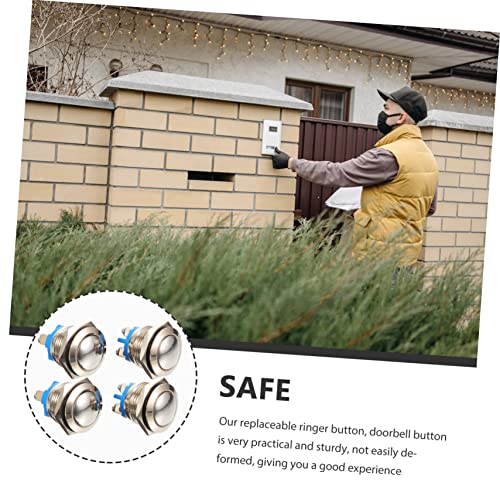 Holibanna 4 Pcs Botão De Campainha Botão Carrilhão Universal Sinos De Porta Para Casas Substituição