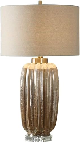 Miniatura 1 de Uttermost Gistova - Lámpara de mesa de cerámica marfil y marrón óxido