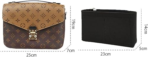 Miniatura 2 de Lckaey Organizador de bolso para lv pochette voyager Insert Metis Tassel messenger bag lv pochette m é tis insertos 2084negro