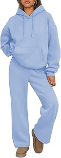 Womens 2 Piece Outfits Lounge Jogging Suits Sweatsuit Set Airport Outfits Plus Size Fashion Soft Hoodie and Wide Leg Pants