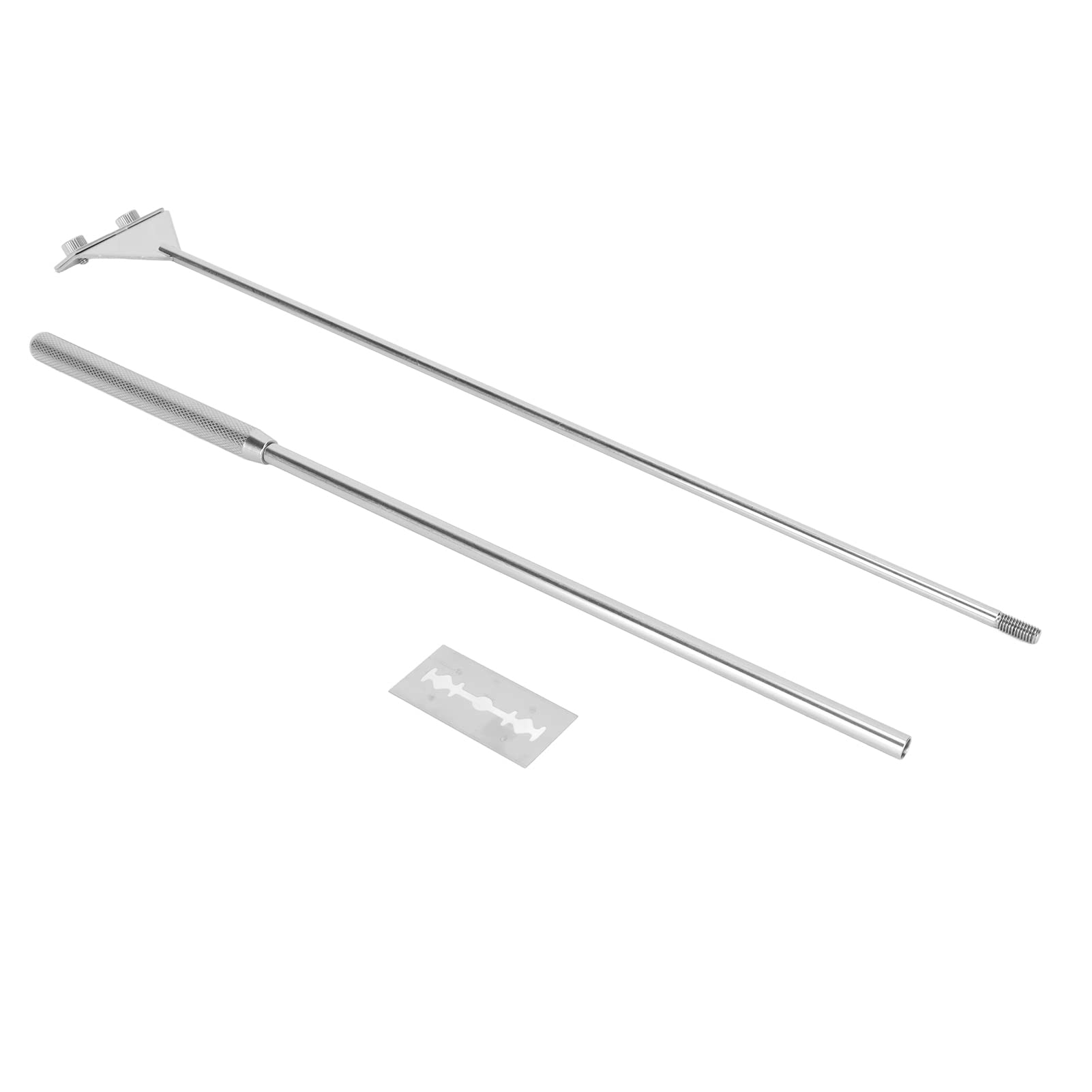 AYNEFY Aquarium Scraper Multifunctional Detachable Prevention Fish Scraper Cleaner Tool for Small Glass, EasytoUse Aluminum Alloy Stainless Steel Fish