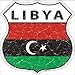 Libya Flag Highway Shield Metal Sign HS-313