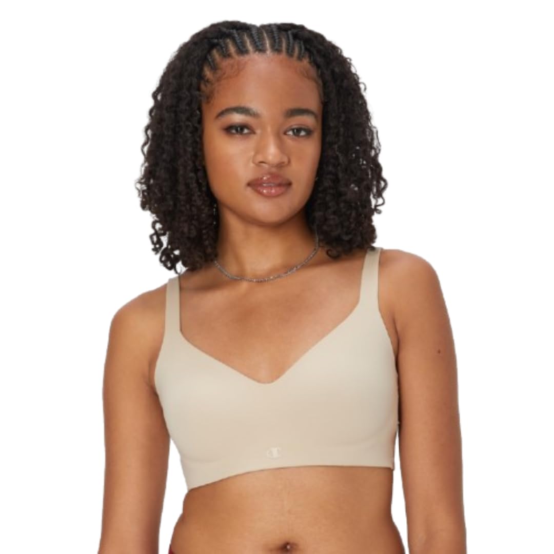 Champion, Everyday Sports, Wireless, Light Support Bra for Women Sujetador Deportivo, Champagne Frost Move with Intention, XS para Mujer