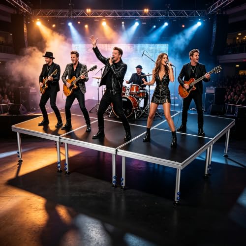 Image of 12x120FT Portable Stage Platform, Portable Aluminum Performance Deck