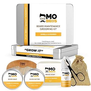 Beard Grooming Kit for Men | Beard Growth Kit | Beard Care Kit | Vanilla & Mango