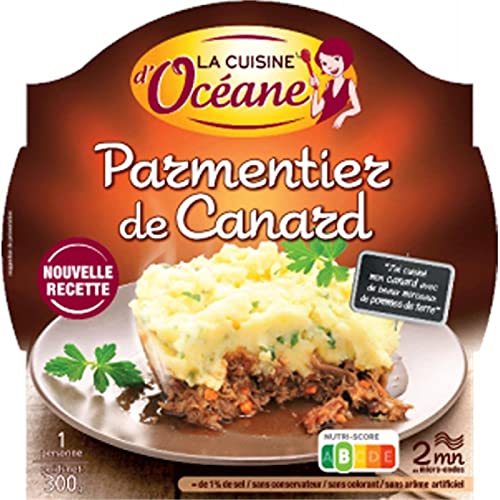 La Cuisine d'Oceane - Parmentier de Canard 300g - Délicieux plat cuisiné en conserve pour une savoureuse expérience gastronomique - Le Lot De 3