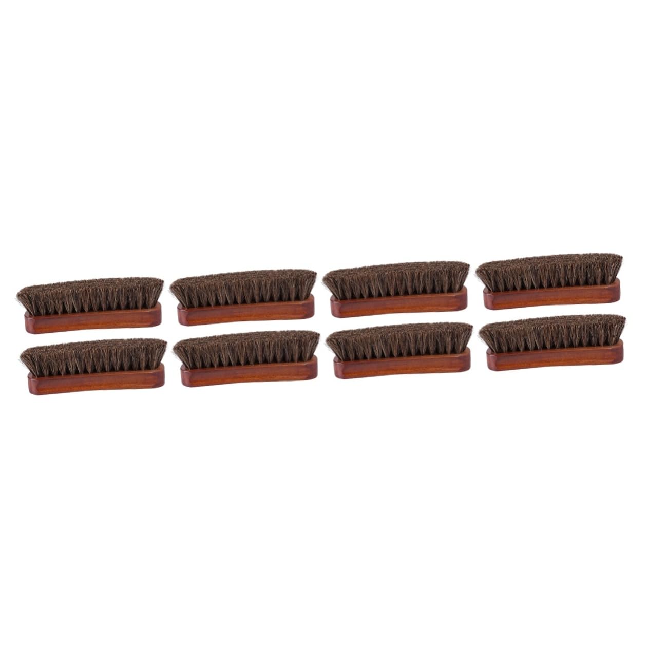 Veemoon Cepillo De Madera para Limpiar Zapatos Cepillo De Pelo De Caballo Cepillo De Limpieza Cepillo Pequeño para Cuero Cepillo De Pelo De Caballo para 2 Piezas x 4