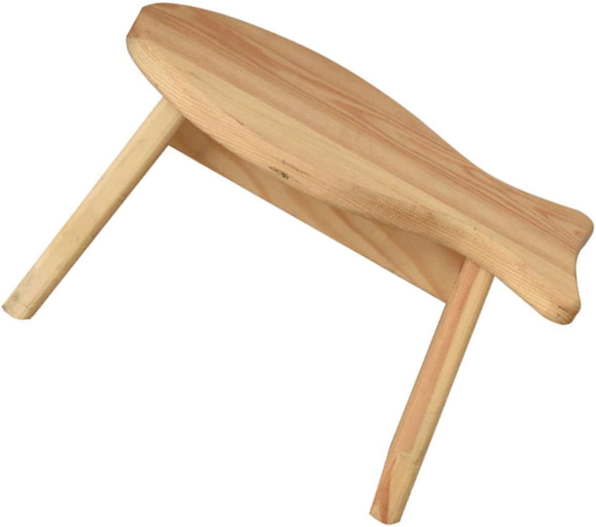 MAGICLULU Boy Girl's Portable Wooden Low Stool Fish-Shaped Design for Bathroom Home Use and Shoe Changing Sturdy Compact Non-Skid Easy to Clean