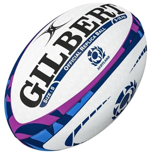 Gilbert Replica Scotland Tartan Rugby Ball (Size 5)