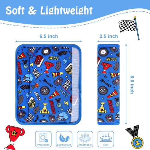 Image of Seat Belt Covers for Kids, 2 Pack Double-Sided Use Shoulder Pads for Kids