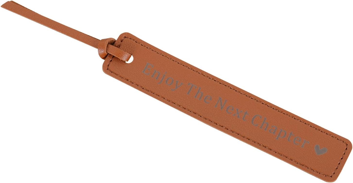 Leather Bookmark Inspirational Graduation Retirement Wedding Christmas Anniversary Birthday Promotion Congratulations Gifts for Women Men Her Him Boy Girl Book Lover Boss Coworker Leaving New Job Gift