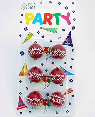 CLUB GREEN Candle Cricket Ball D.25MM(6XB/P), Card, Burgundy, 23.2 x 16.4 x 9.7 cm, 6 pieces