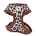 TEHAUX Pet Dog Adjustable Canvas Chest Harness- Size S (Leopard Print)