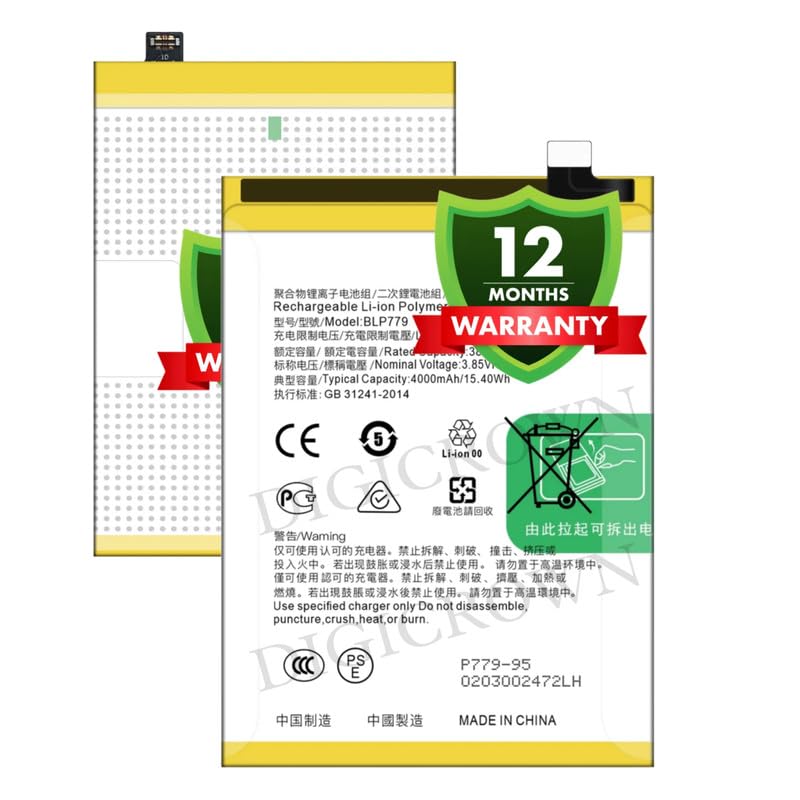 Image of Original BLP779 Battery Compatible for Oppo A92s | A93 4G | Reno 4 Lite | Reno 4Z 5G - (4000mAh) - 1 Year Warranty DF7