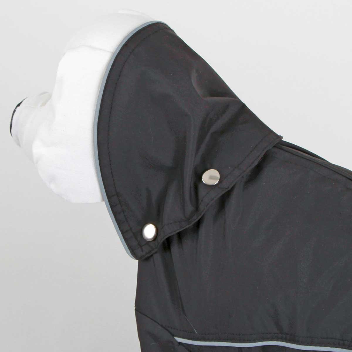 Kerbl Pet Regenmantel Manchester, Hundejacke, Hundemantel, schwarz, 35cm, Polyester, Hunde, mit Beinschutz