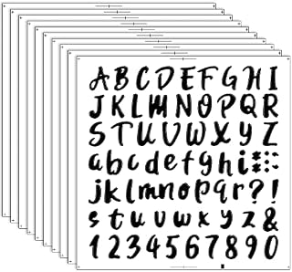 UCNOGIM 10 Sheet Self Adhesive Letters Numbers Kit Alphabet Number Stickers Capital Letter Stickers Black Stick On Letters Mailbox Numbers Sticker for Crafts Sign Poster Window(1 Inch, 720 Pcs)