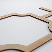 Vista 50 de 19 7/8"W X 11 3/8"H pequeños Bradley decorativos calado madera paneles de pared, aliso