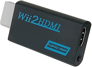 Wii to HDMI Converter, Wii to HDMI Adapter with 1080P/720P HD Output Video and 3.5mm Jack Audio Converter Adapter, Supports All Wii Display Modes Black