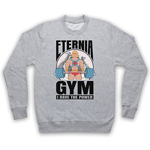 Sweat-shirt He-Man Eternia Gym pour adultes en coton noir style pop culture