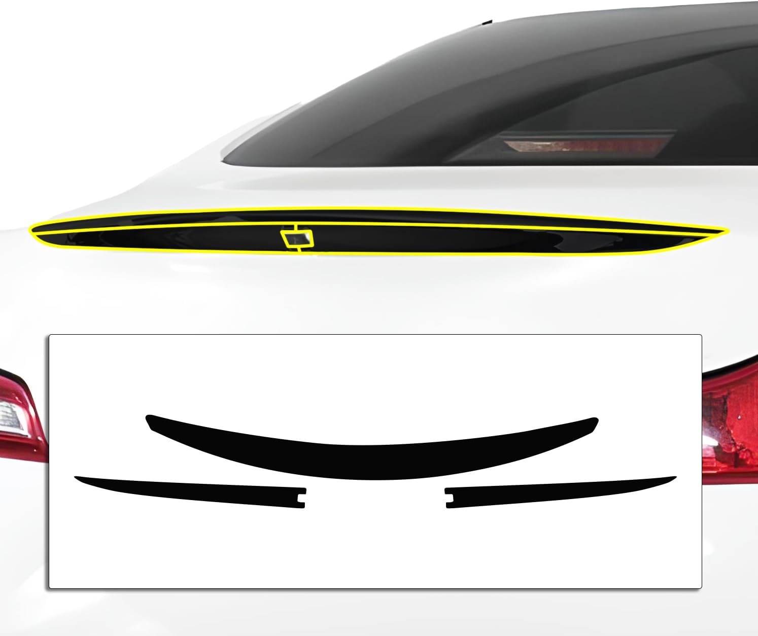 BOGAR TECH DESIGNS for Infiniti G37 2008-2013 Rear Bumper Chrome Delete – Precut Vinyl Trim Overlay, Gloss Black Blackout Look