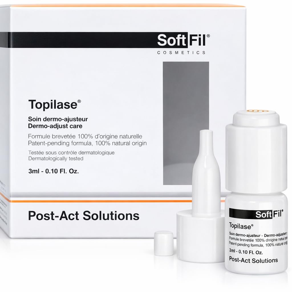 SoftFil Topilase – Trattamento dermo-regolatore post filler – Corregge eccessi e imperfezioni da acido ialuronico – Effetto lenitivo – 100% naturale – Sicuro, senza iniezioni – Flacone 3 ml