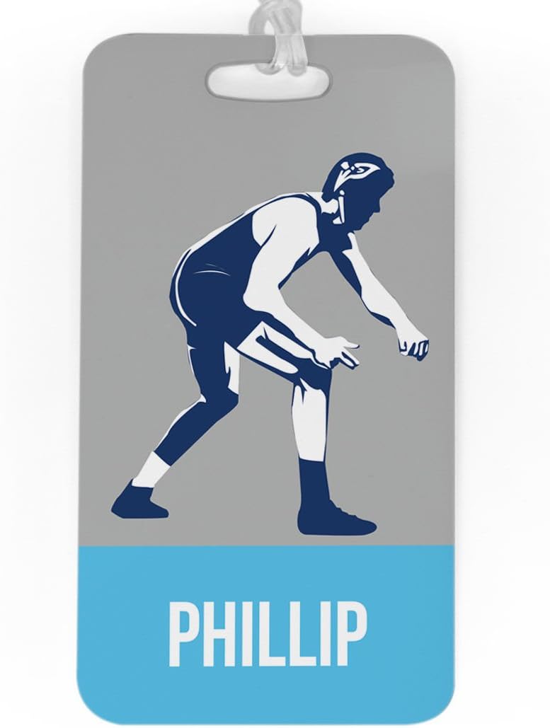 Wrestling Luggage & Bag Tag Personalized Wrestler