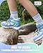 R CORD Girls Kids Outdoor Walking Sneakers Waterproof Non Slip Fashion Hiking Boots for Outdoor Turquoise 12 Little Kid
