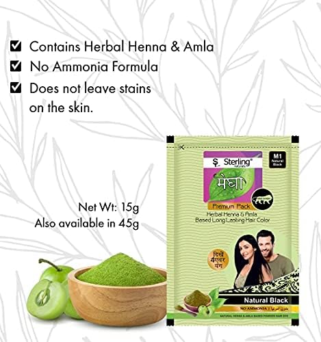 Color para Cabello Henna Natural Negro M1 Pack 6 miniatura 4