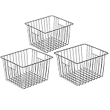 Slideep Wire Metal Basket Bin Storage Baskets Modern Farmhouse Food, Vegetable, Shampoo, Clothes, Fruits Storage Organizer Basket for Kitchen...