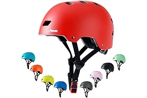 Red Bike Helmet for Adults, Youths, and Toddlers