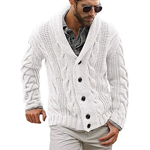 Runcati Men's Chunky Knitted Cardigan Cover
