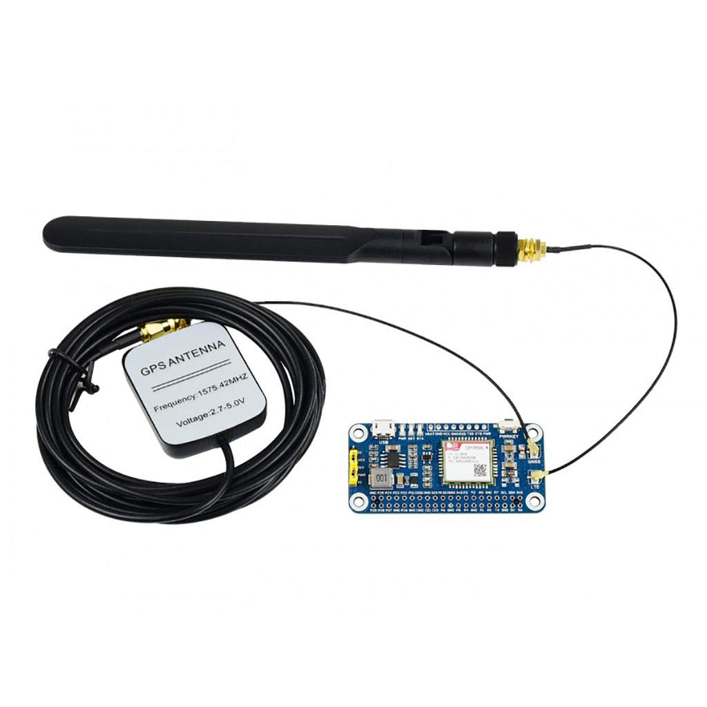 Waveshare NB-IoT/Cat-M(eMTC)/GNSS HAT for Raspberry Pi Based on SIM7080G Supports Protocols as TCP/UDP/HTTP/HTTPS/TLS/DTLS/PING/LWM2M/COAP/MQTT Globally Applicable
