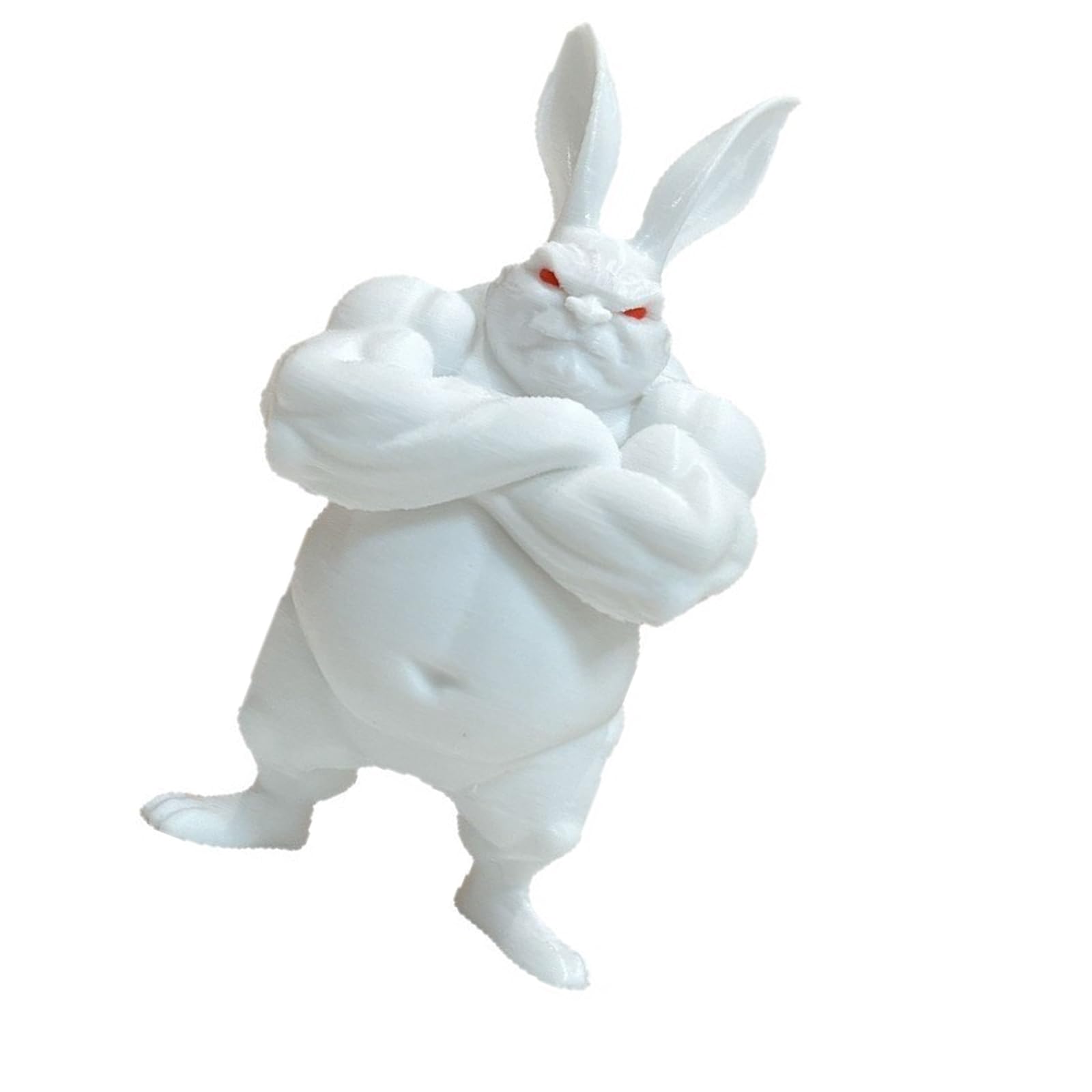 Piceioep Humorous Rabbits Sculpture Unique 3D Printed Easter Relatives Family and Coworkers Easter Gift Muscle Conies