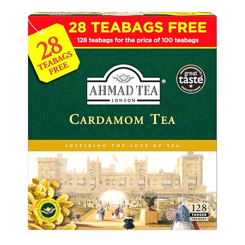Ahmad Tea Cardamom Black Tea – 128 Tagged Teabags