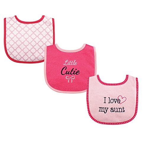 Image of Luvable Friends Unisex Baby Cotton Terry Drooler Bibs with Fiber Filling