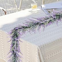 6ft Faux Lavender Garland - Purple Floral Decor for Weddings, Farmhouse, Mantles, Arches & Indoor/Outdoor Use 6FT-1Pack