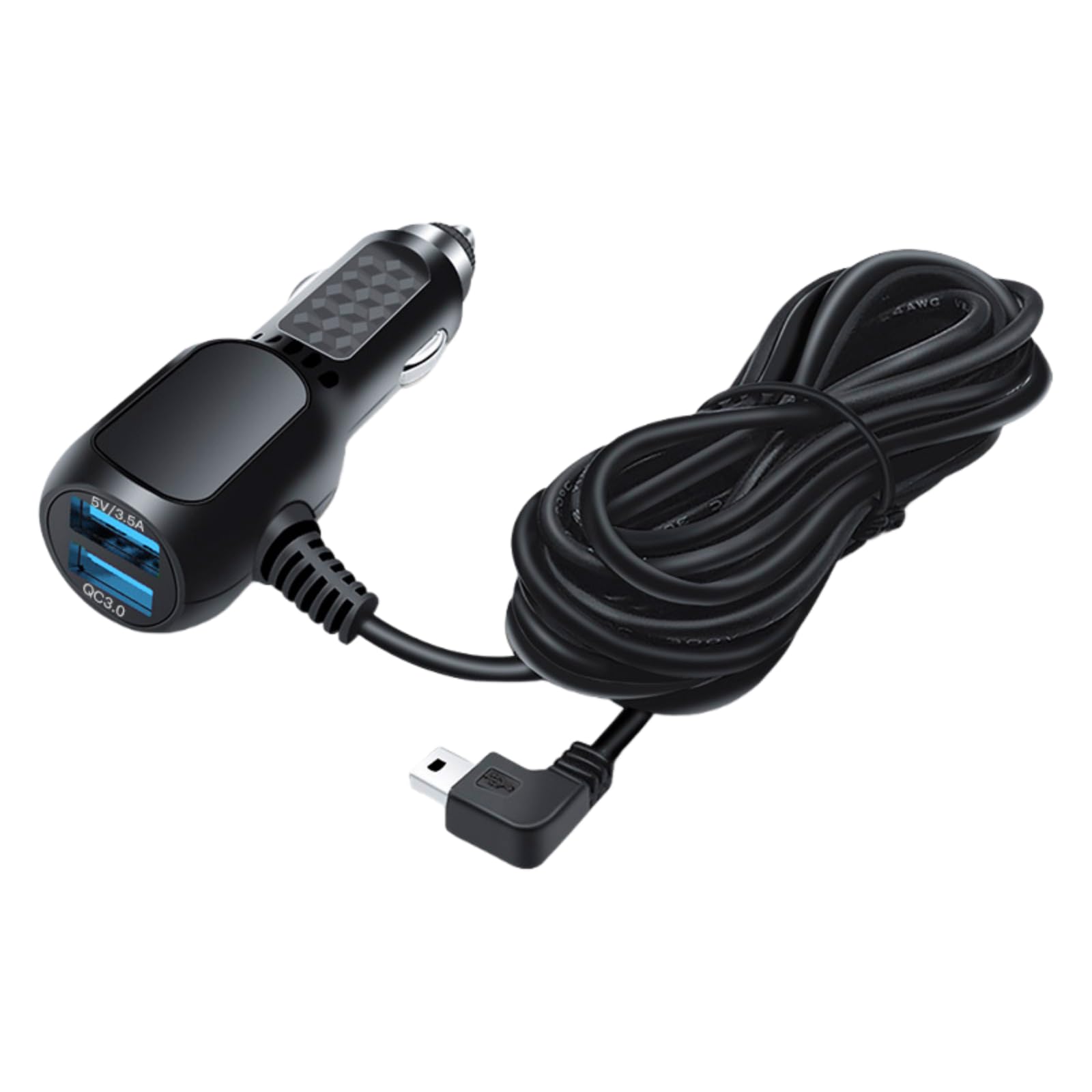 Cable de alimentación para cámara de salpicadero con conexión USB Mini-B de 11.5 pies 2